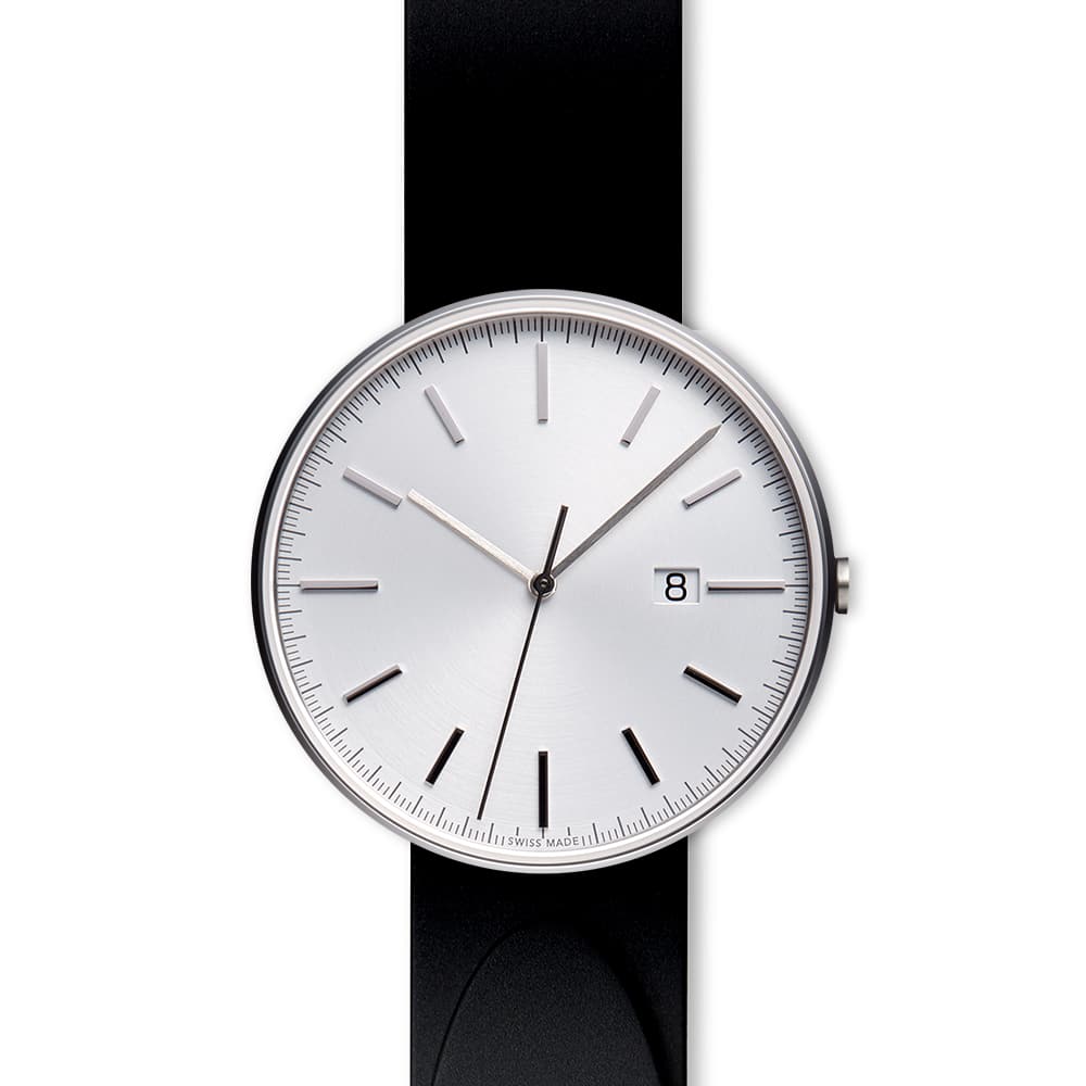 M40 PreciDrive date watch in brushed steel