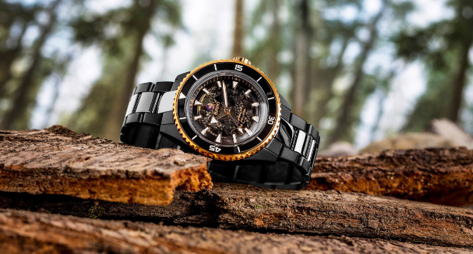 RADO Integral Diamonds Ceramic-Stainless Steel Black-Gold Men's Watch  R20204712 | Gold watch men, Ceramic watch, Watches for men